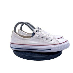 Converse All Star Shoreline Women's Size 8 Slip On Shoes White Canvas